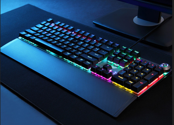 F2088 Wired Mechanical Gaming Keyboard (Black, Cyan Blue)