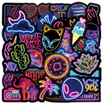 Waterproof Neon Cartoon Stickers